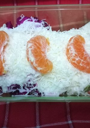 Foto resep Salad Buah Jenambu (Jeruk, Naga, Jambu)