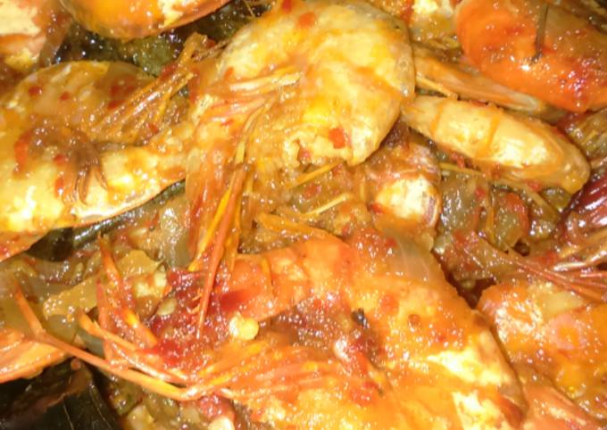 Udang sambal pedas manis