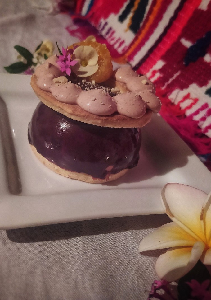 Una foto de Jack delicious (relleno del mousse de manzana con mandarina)