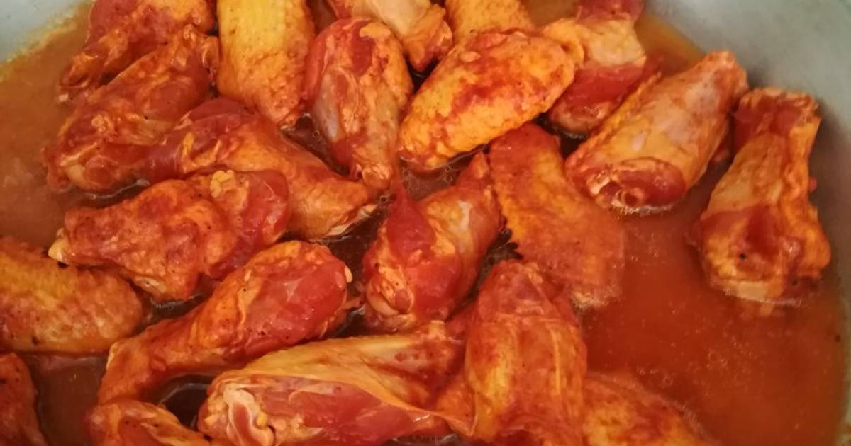 Alitas de pollo con adobo de guajillo (guindilla seca) Receta de María  Carmen - Cookpad
