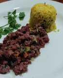 Carne molida de res con perejil