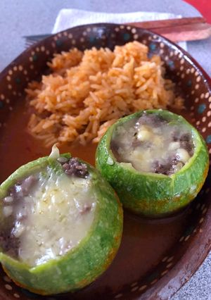 Una foto de Calabazas rellenas de carne molida