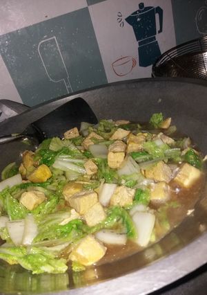 Foto resep Oseng sawi dan tahu kuning