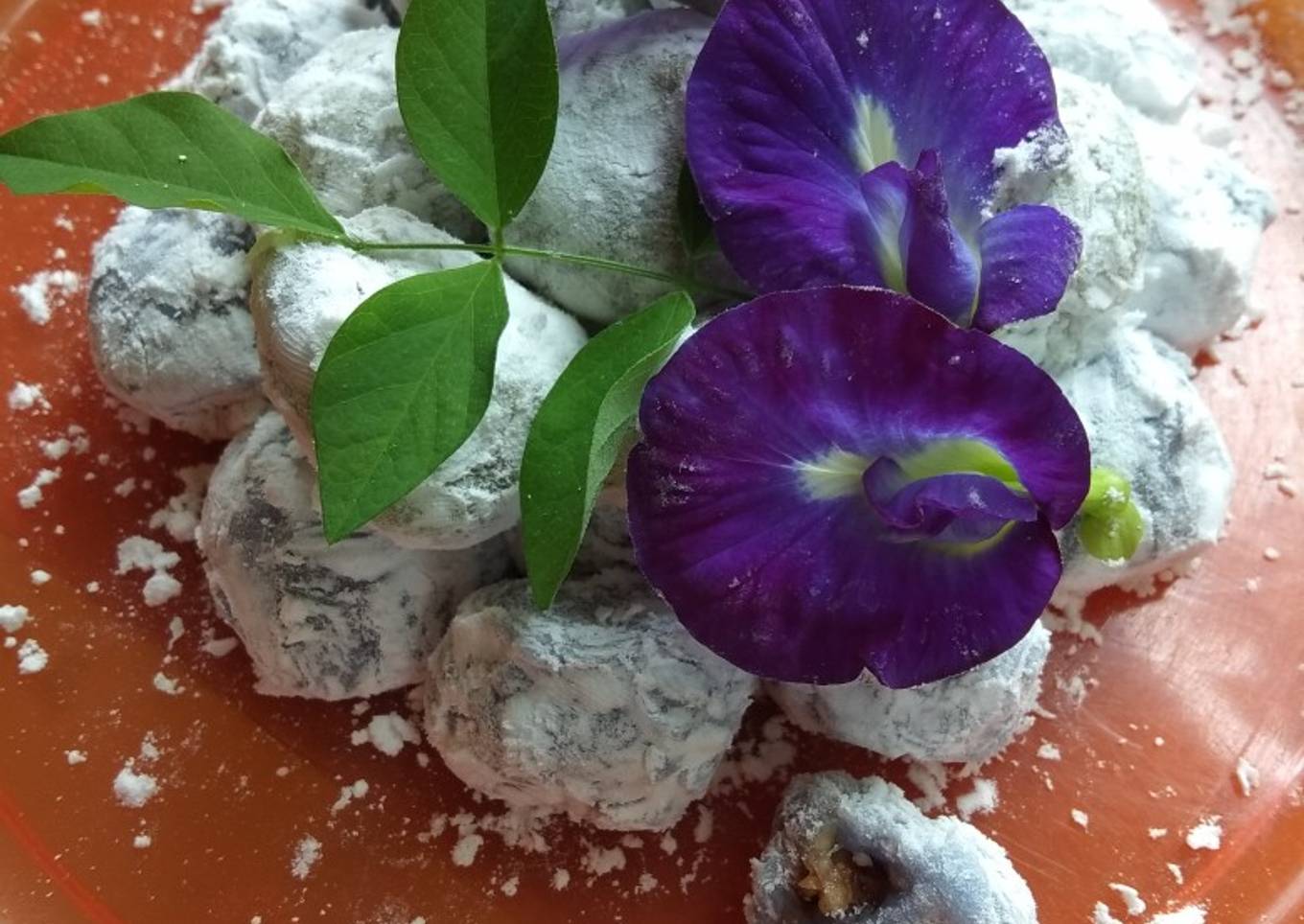 Resep Moci kembang Telang pandan