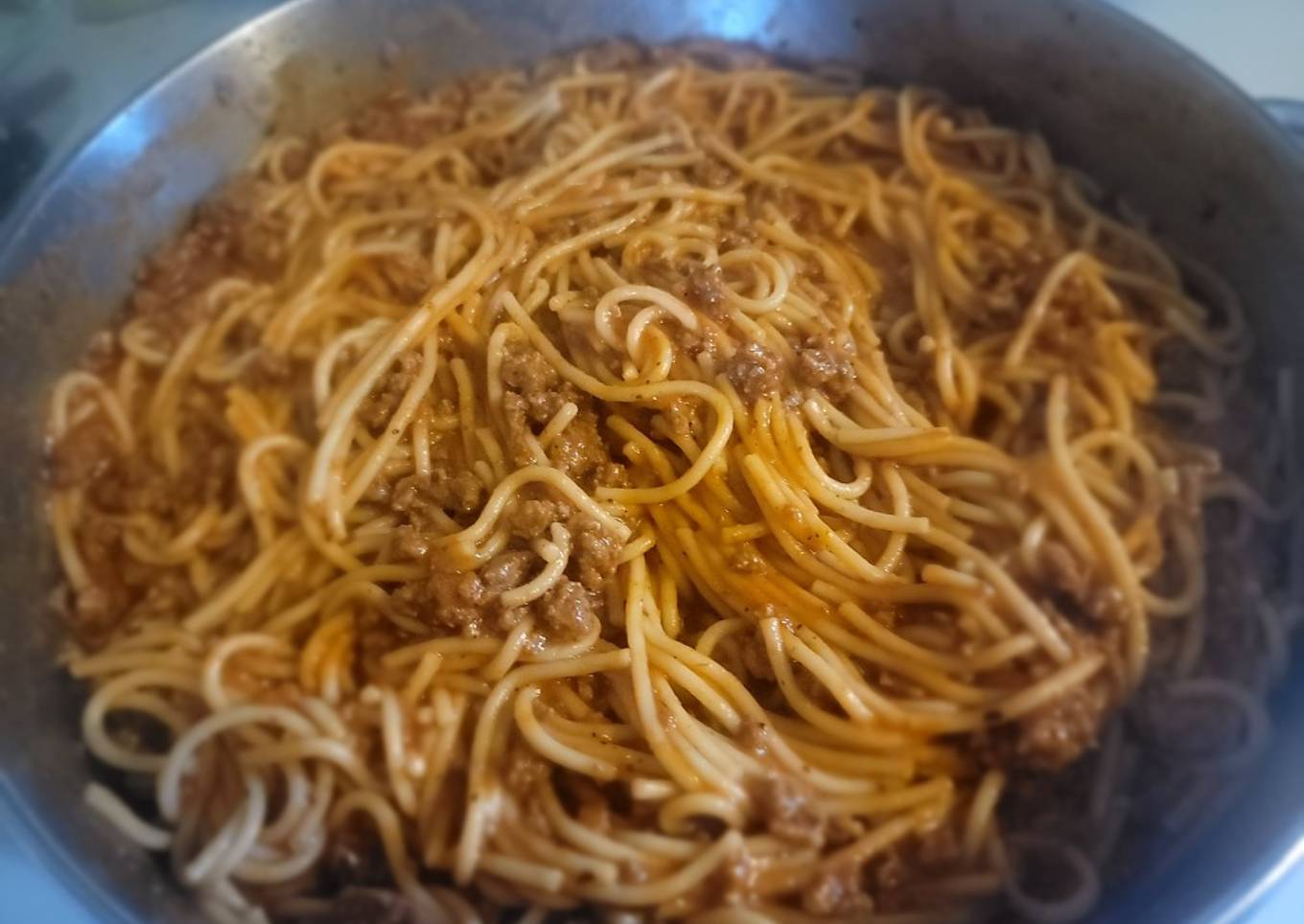 Spaghetti with Sweet Meat Sauce