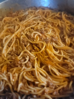 A picture of Spaghetti with Sweet Meat Sauce.
