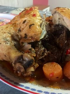 Una foto de Pollo asado en olla lenta