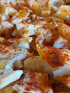 Una foto de Bacalao "a feira"