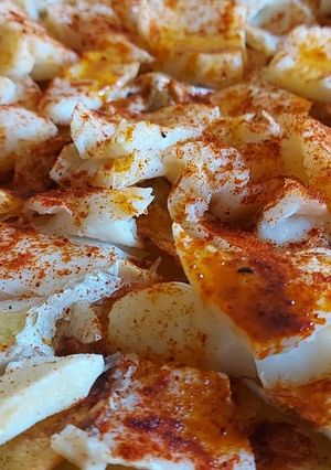 Una foto de Bacalao "a feira"