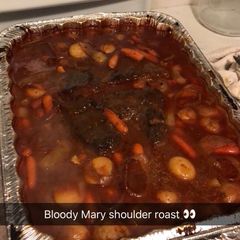 A picture of Bloody Mary shoulder roast.