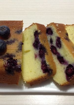 Una foto de Budín de arándanos