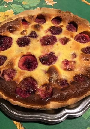Une photo de Tarte aux pêches de vigne pâte brisée aux deux laits