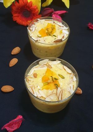 A picture of Mango sago kheer.