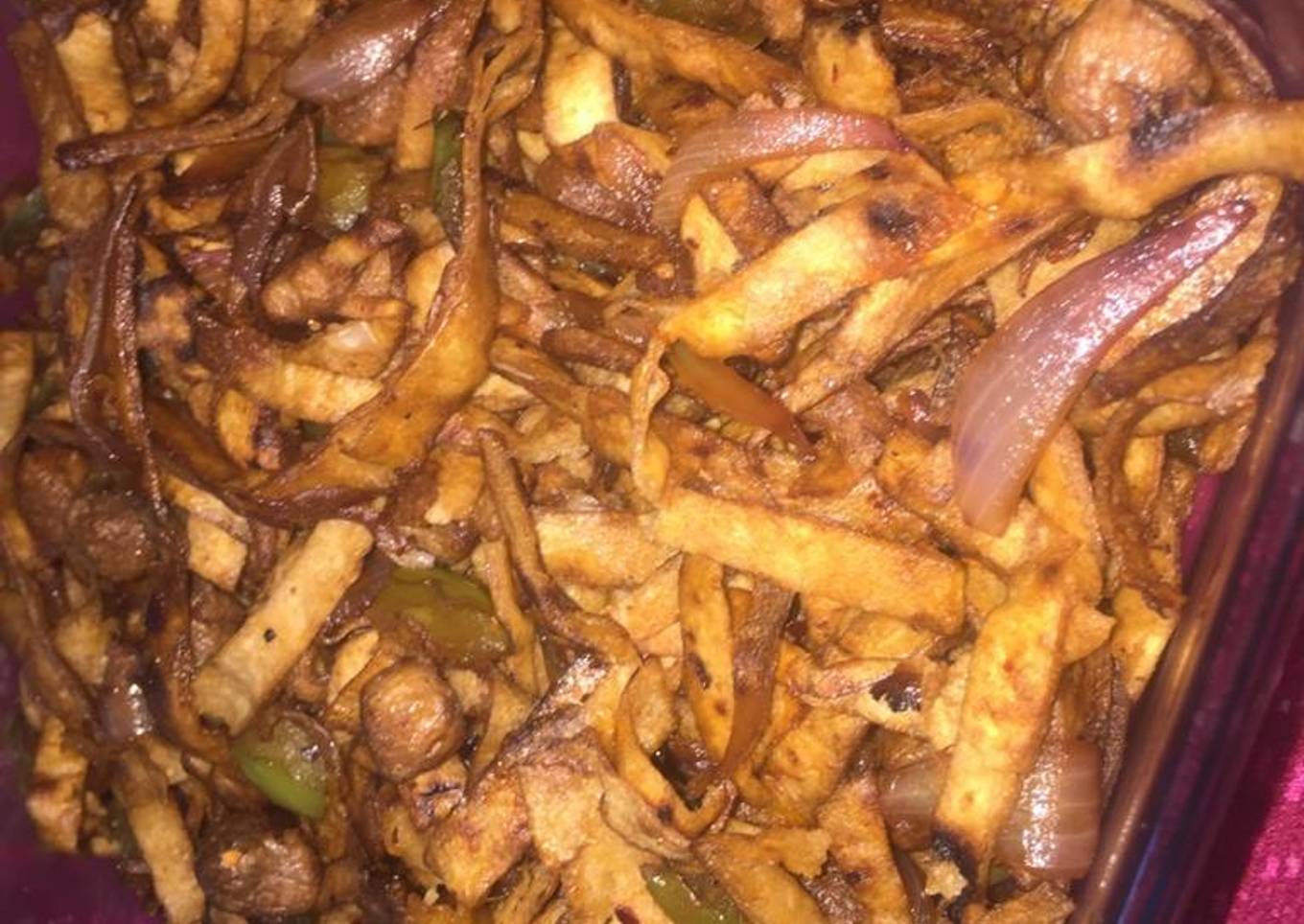 Healthy chapati chow mien