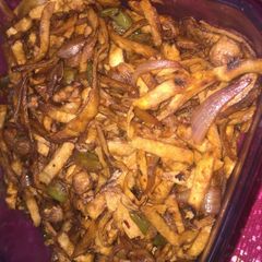 A picture of Healthy chapati chow mien.