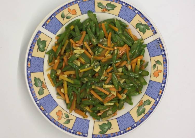 Cara Gampang Menyiapkan Tumis sayur buncis wortel mudah dan enak (menu diet) Anti Gagal