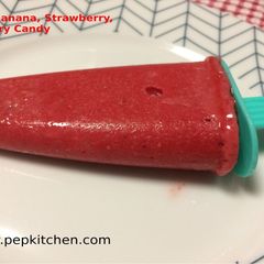 A picture of Frozen Banana, Strawberry, Raspberry Candy.