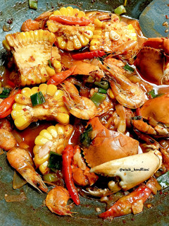 Foto resep Seafood Saus Padang Pedas | Udang Kepiting