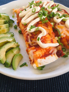 A picture of Chicken Enchiladas.