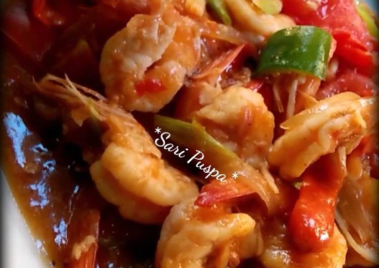 Resep Udang asam manis pedas Anti Gagal
