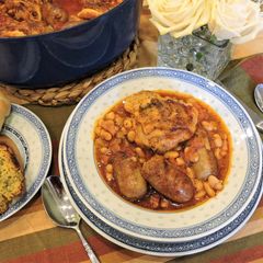 A picture of Quick and Easy Cassoulet (Baked Bean Casserole).