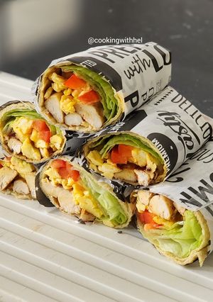Foto resep Chicken Wrap with Oat Tortillas