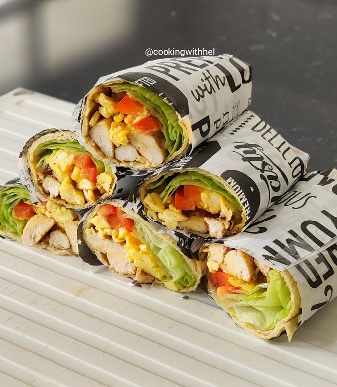 Foto resep Chicken Wrap with Oat Tortillas
