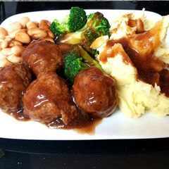 A picture of My Beef & Stuffing Meatballs in Beef Gravy 🤗.