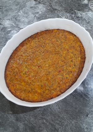 عکسی از دستور کوکو لوبیا سبز رژیمی داخل فر