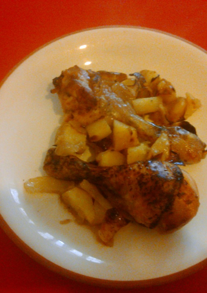Una foto de Muslitos de pollo al horno