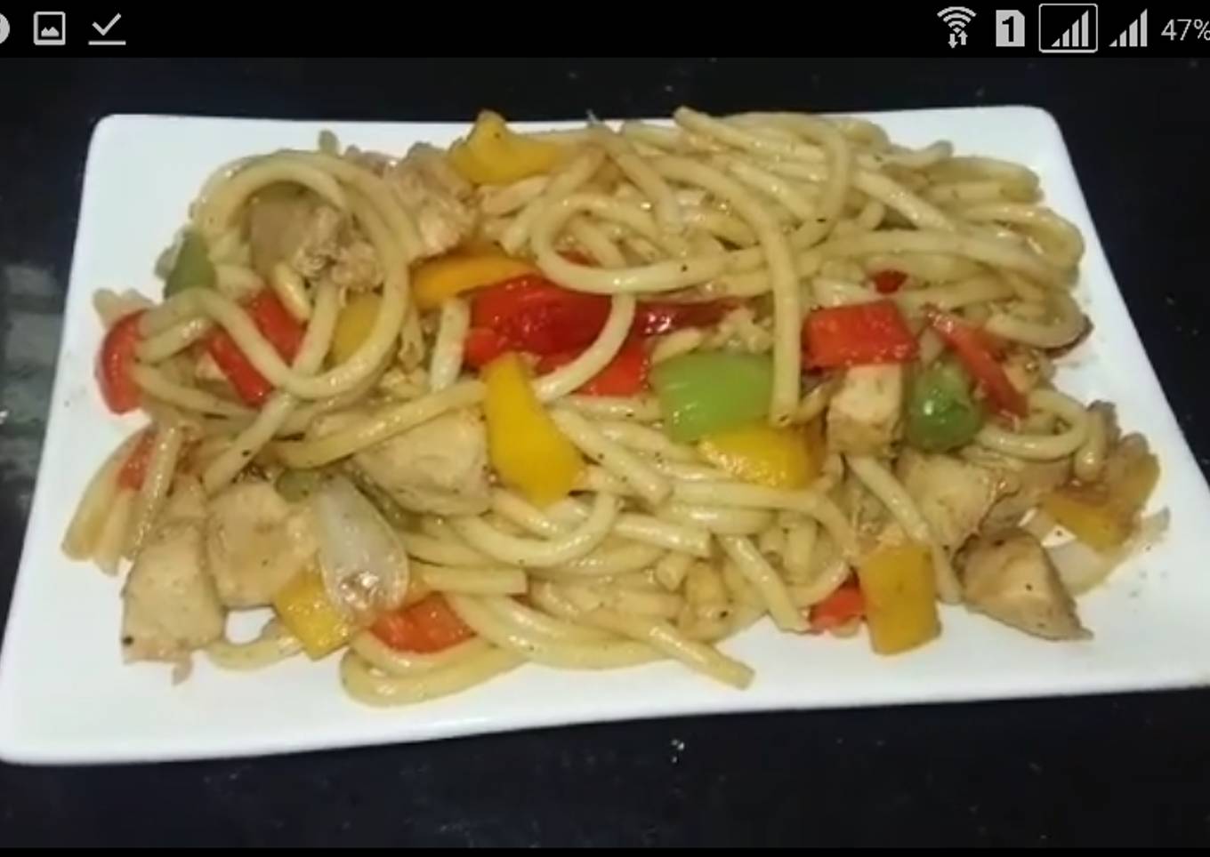 Kung pao noodles