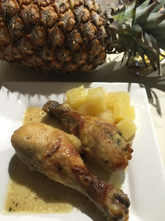Una foto de Pollo en néctar de Piña