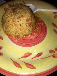 A picture of Rice & potato jollof🍛.