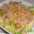 Ensalada de garbanzos con atún y escarola