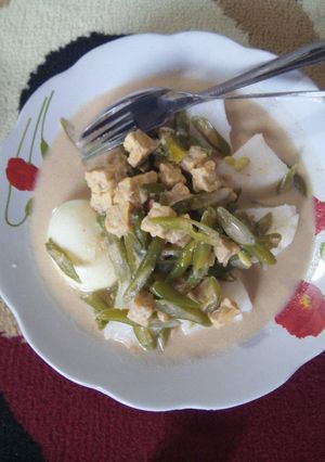 Foto resep 8. Lontong gulai tauco