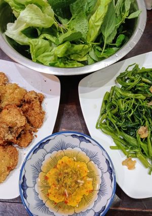Hình của món Hàu chiên xù.