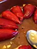Pimientos de piquillo rellenos de brandada de bacalao