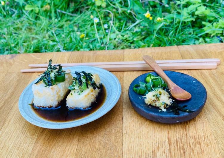 Simple Way to Make Homemade Vegan Agedashi Tofu with Seaweed 🌱