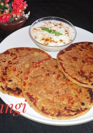 A picture of Bajra & Aloo Paratha.