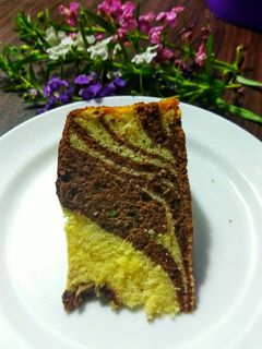 Foto resep Zebra cake putih telur