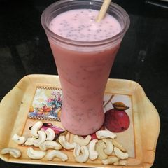 Royal mix rose falooda A picture of Royal mix rose falooda.