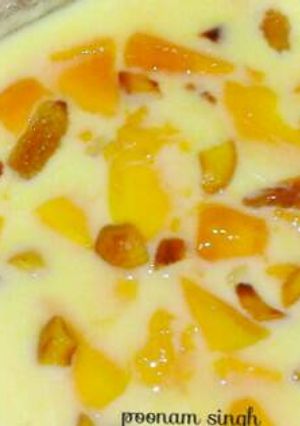 A picture of Nutty mango custard.