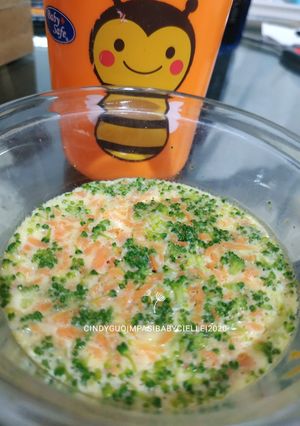 Foto resep 60. MPASI 12+ Chawanmushi/Steam Egg Broccoli Wortel anti GTM