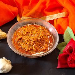 A picture of Fresh Turmeric and Garlic Pickle.