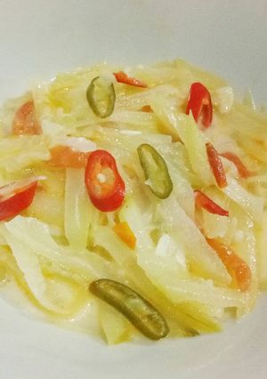 Foto resep Tumis Pepaya Muda Kuah Santan