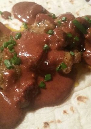 A picture of Steak Tacos w/ Mole.