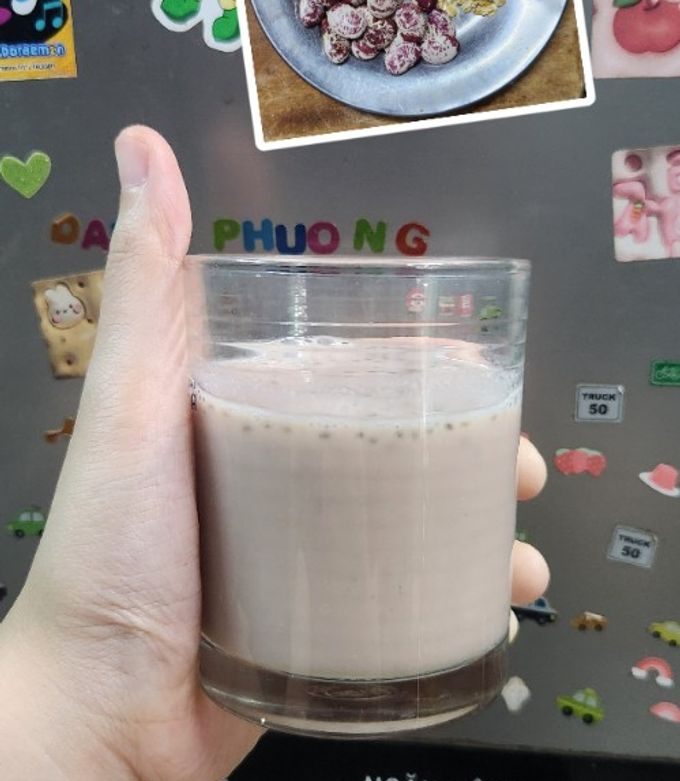 Hình của món Sữa hạt đậu ngự + óc chó + yến mạch🫘🧆🥃🥃🥃.