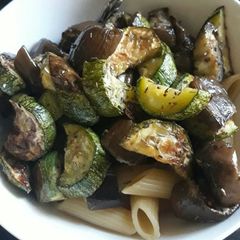 A picture of Sauteed Zucchini and Eggplant.