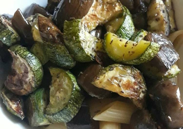 Sauteed Zucchini and Eggplant