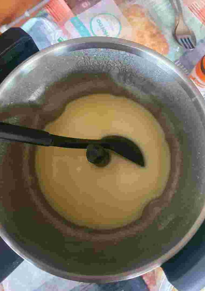 Una foto de Crema de puerros y patata